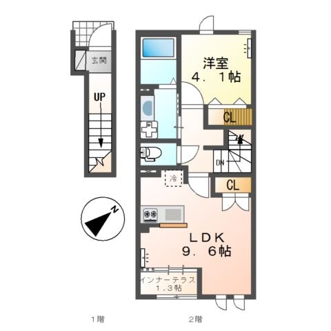 福山駅 徒歩49分 2階の物件間取画像