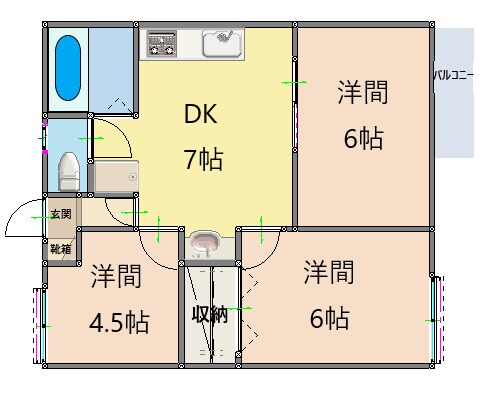 早雲の里荏原駅 徒歩27分 2階の物件間取画像