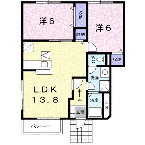 福山駅 バス14分  泉住宅下車：停歩3分 1階の物件間取画像