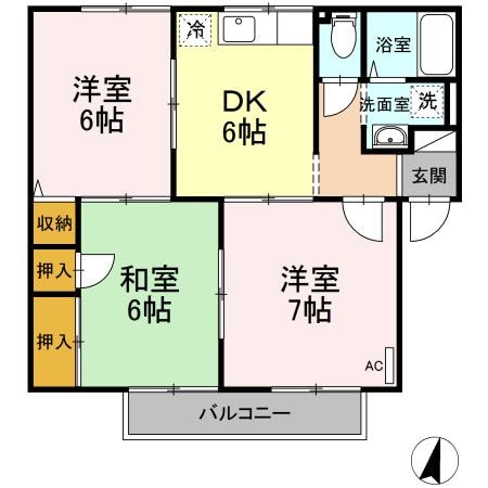 東尾道駅 徒歩6分 1階の物件間取画像