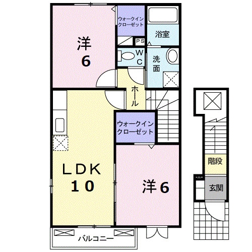 福山駅 バス30分  南丘下車：停歩6分 2階の物件間取画像