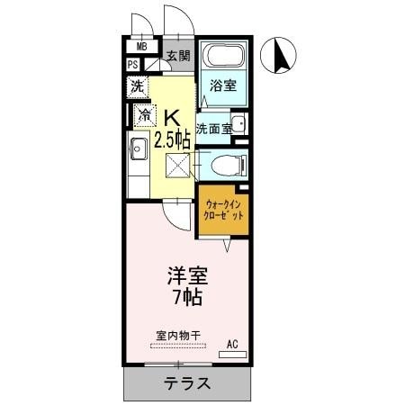 東福山駅 徒歩60分 1階の物件間取画像