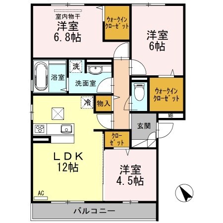 コンフォールの物件間取画像