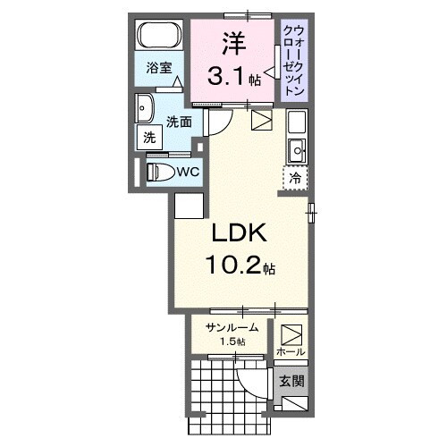 高木駅 徒歩6分 1階の物件間取画像