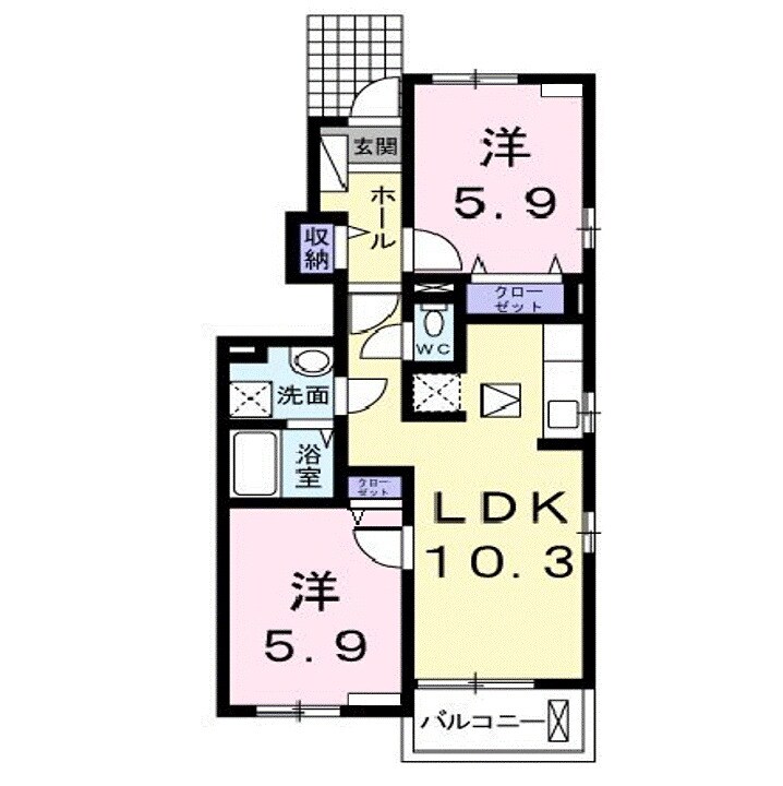 高木駅 徒歩12分 1階の物件間取画像