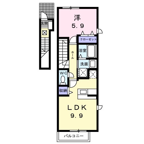 福山駅 バス18分  正木角下車：停歩4分 2階の物件間取画像