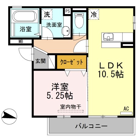 グランデージ青山の物件間取画像