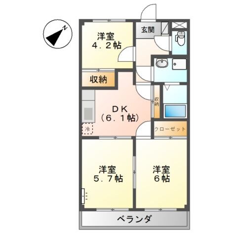 備後本庄駅 徒歩15分 1階の物件間取画像