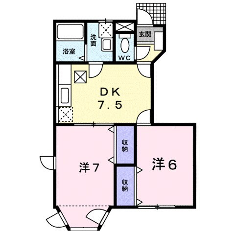 福山駅 徒歩76分 1階の物件間取画像