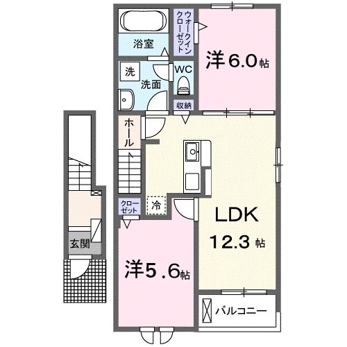 備後赤坂駅 徒歩9分 2階の物件間取画像