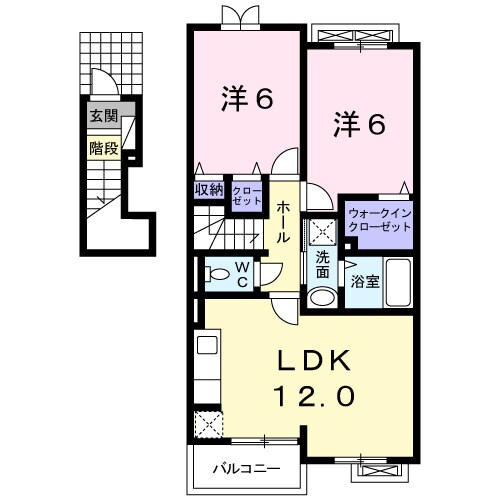 万能倉駅 徒歩35分 2階の物件間取画像