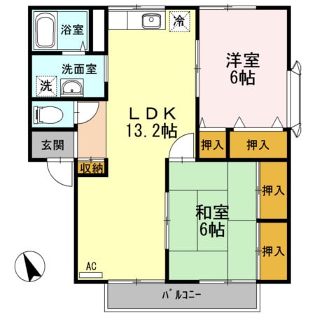 東尾道駅 徒歩9分 1階の物件間取画像