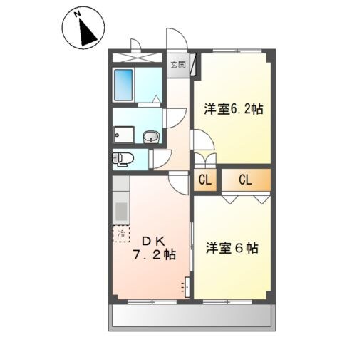 東福山駅 徒歩25分 1階の物件間取画像