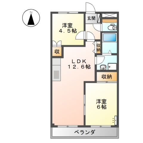 サニーパレス道上の物件間取画像