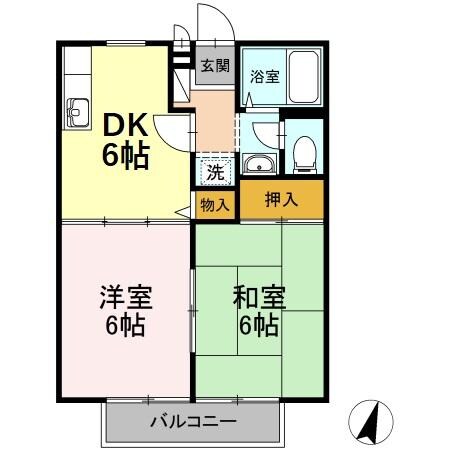 福山駅 徒歩22分 2階の物件間取画像