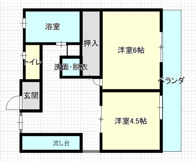 東福山駅 徒歩24分 1階の物件間取画像