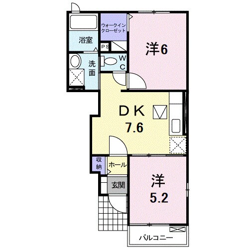 鵜飼駅 徒歩15分 1階の物件間取画像