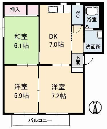 東福山駅 徒歩30分 1階の物件間取画像