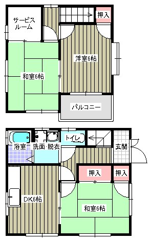 藤原ハイツBの物件間取画像