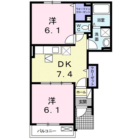 近田駅 徒歩10分 1階の物件間取画像