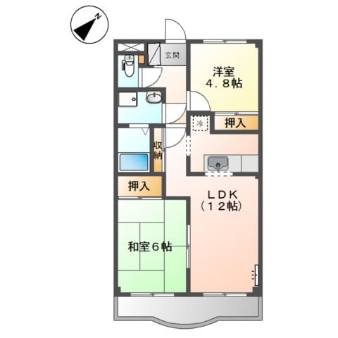 福山駅 徒歩41分 1階の物件間取画像