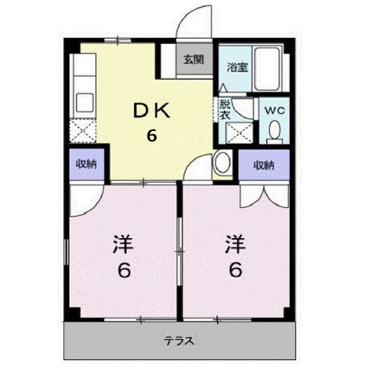 東福山駅 徒歩59分 1階の物件間取画像