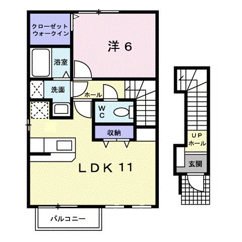 福山駅 徒歩76分 2階の物件間取画像