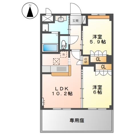 近田駅 徒歩13分 1階の物件間取画像