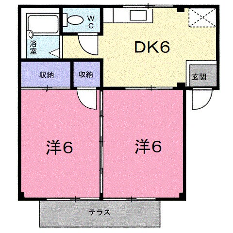 東福山駅 徒歩15分 1階の物件間取画像