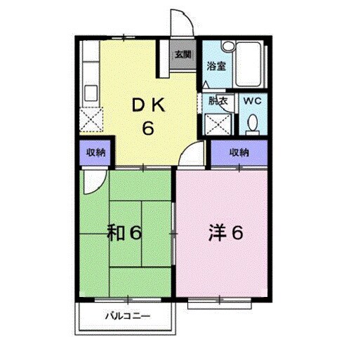 府中駅 バス10分  本山団地上下車：停歩8分 2階の物件間取画像