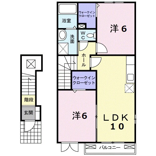 いずえ駅 徒歩12分 2階の物件間取画像