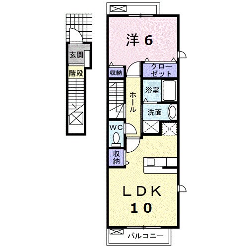 東福山駅 徒歩17分 2階の物件間取画像