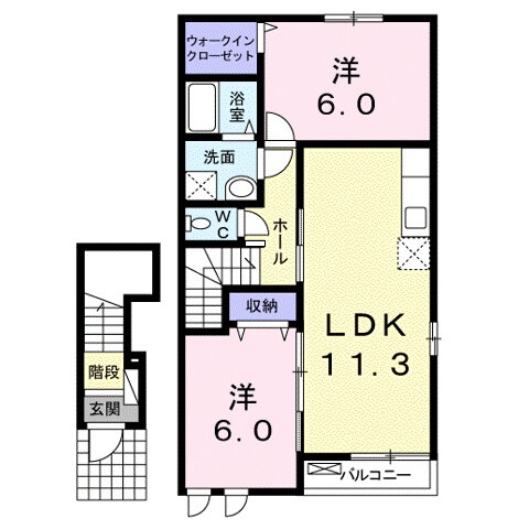 笠岡駅 バス12分  追分下車：停歩4分 2階の物件間取画像