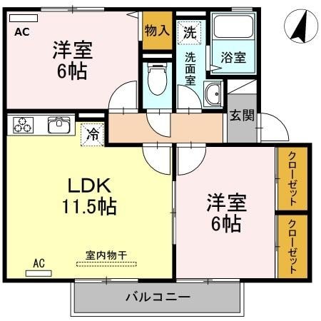 クニーズコート C棟の物件間取画像