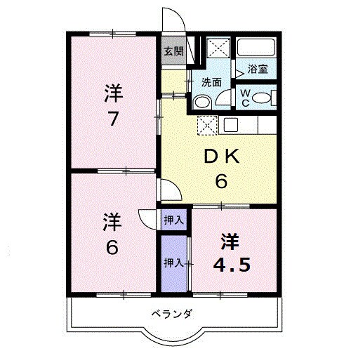 福山駅 徒歩26分 3階の物件間取画像