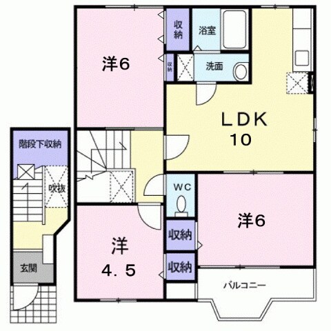 福山駅 バス25分  田尻資料館前下車：停歩6分 2階の物件間取画像