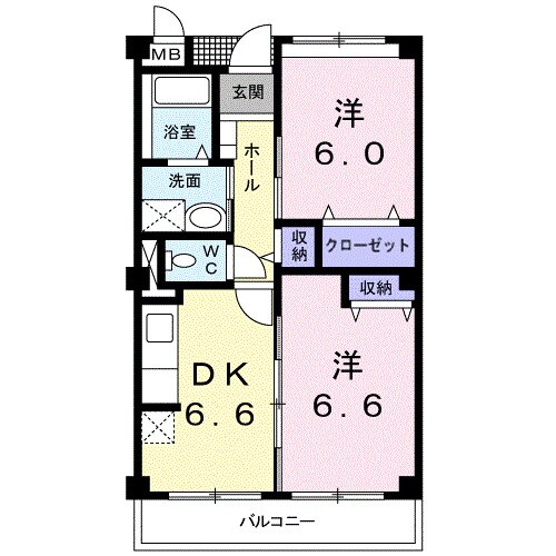 サンハイム鏡池の物件間取画像