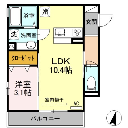 ヴィルヌーヴドゥの物件間取画像