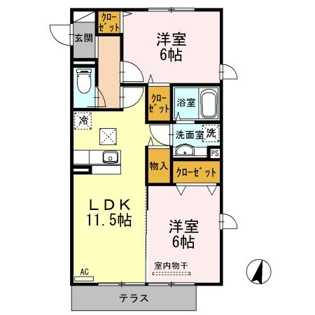 鹿児島中央駅 徒歩29分 1階の物件間取画像