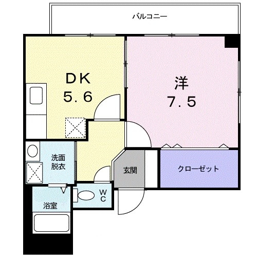 都通駅 徒歩1分 2階の物件間取画像