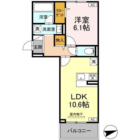 鹿児島中央駅 徒歩11分 3階の物件間取画像