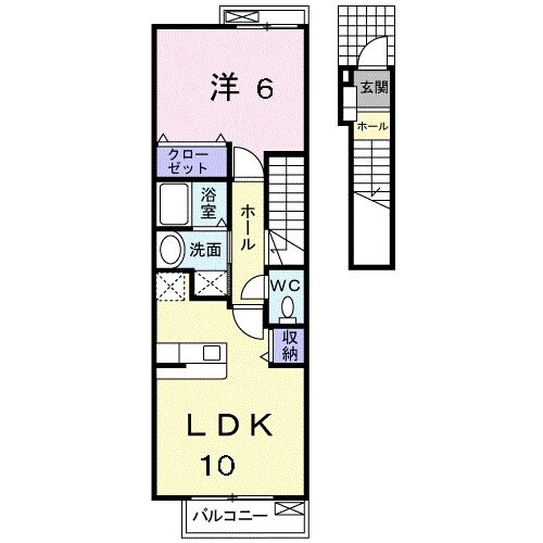 枕崎駅 バス38分  合庁前下車：停歩13分 2階の物件間取画像