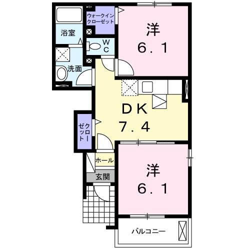 マイルドライフBの物件間取画像