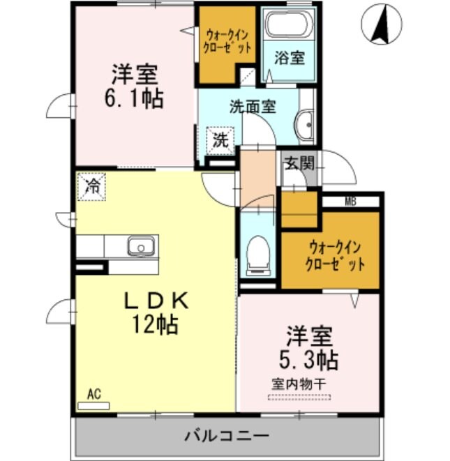 慈眼寺駅 徒歩9分 2階の物件間取画像
