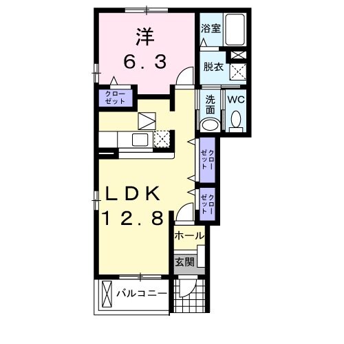 五位野駅 徒歩14分 1階の物件間取画像