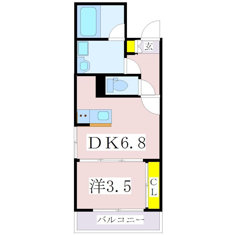 谷山駅 徒歩3分 1階の物件間取画像