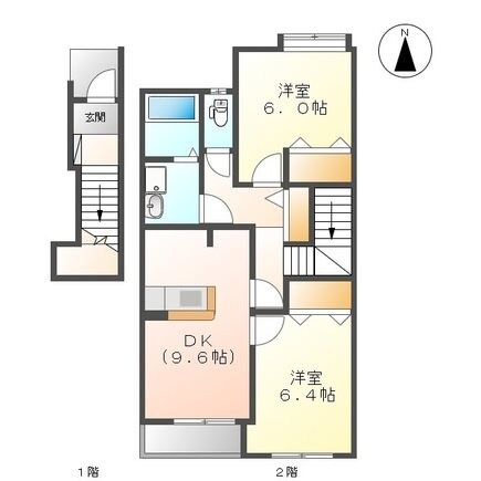 指宿駅 徒歩18分 2階の物件間取画像