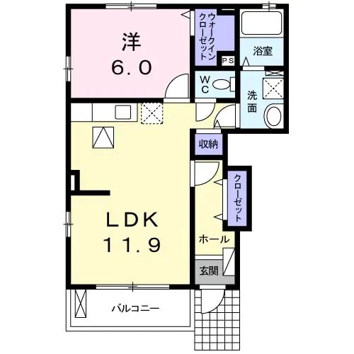 指宿駅 徒歩6分 1階の物件間取画像