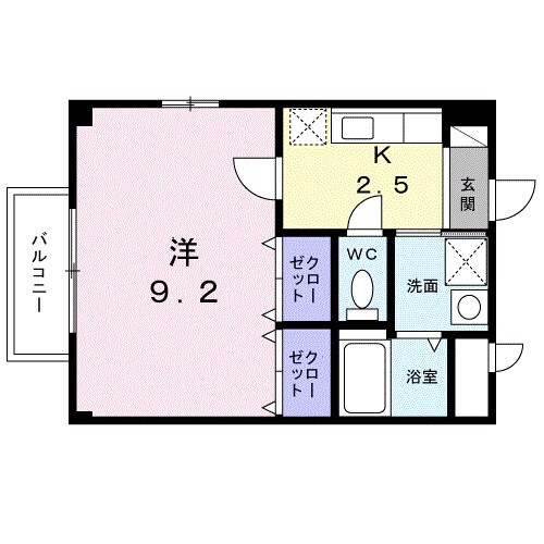 宇宿駅 徒歩24分 2階の物件間取画像