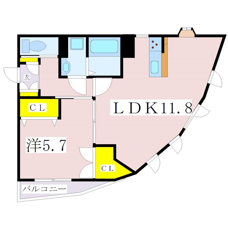 郡元駅 徒歩5分 4階の物件間取画像